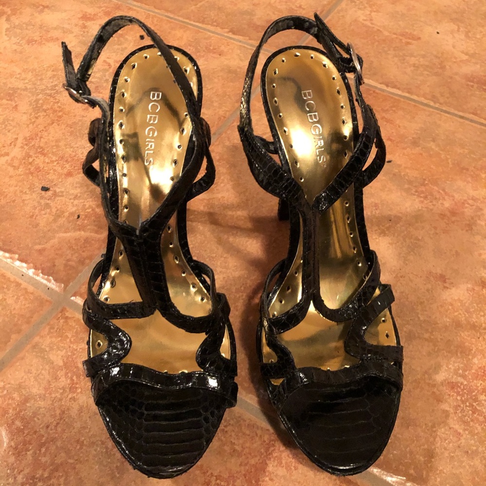 BCBG strapped sandal heels